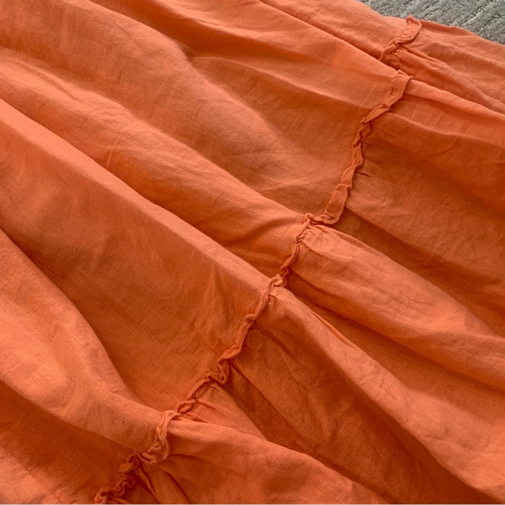 Free People Orange Linen Dress - Picture 8 of 12
